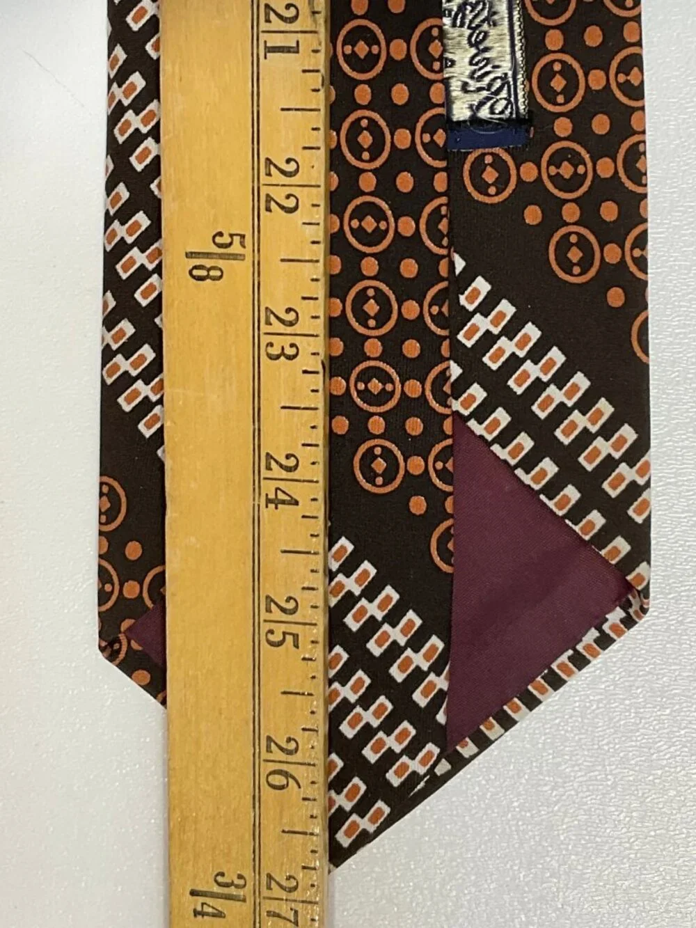 Rivetz of Boston 70s Style Brown Mens Tie
